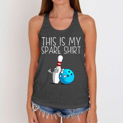 Bowling Gift Cool Bowler Spare Ball Pin Women's Knotted Racerback Tank