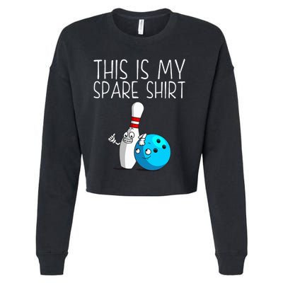 Bowling Gift Cool Bowler Spare Ball Pin Cropped Pullover Crew