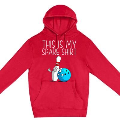 Bowling Gift Cool Bowler Spare Ball Pin Premium Pullover Hoodie