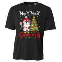 Boy Girl Christmas Pajamas Funny Penguin Cooling Performance Crew T-Shirt