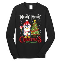 Boy Girl Christmas Pajamas Funny Penguin Long Sleeve Shirt