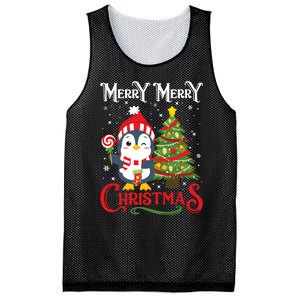 Boy Girl Christmas Pajamas Funny Penguin Mesh Reversible Basketball Jersey Tank