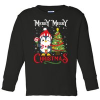 Boy Girl Christmas Pajamas Funny Penguin Toddler Long Sleeve Shirt