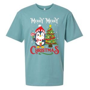 Boy Girl Christmas Pajamas Funny Penguin Sueded Cloud Jersey T-Shirt