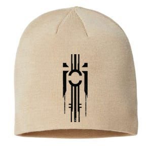 Black Geometric Cool Sustainable Beanie