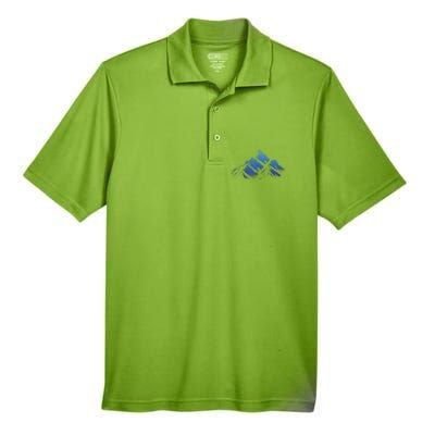 Blue Gradient Cool Men's Origin Performance Pique Polo