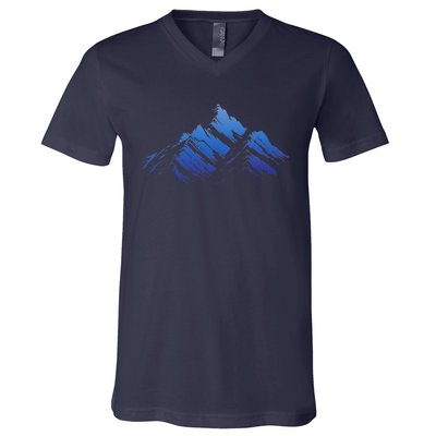 Blue Gradient Cool V-Neck T-Shirt