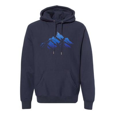 Blue Gradient Cool Premium Hoodie