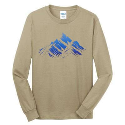 Blue Gradient Cool Tall Long Sleeve T-Shirt