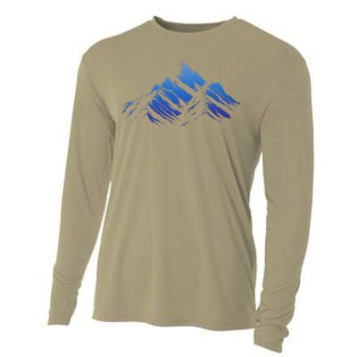 Blue Gradient Cool Cooling Performance Long Sleeve Crew