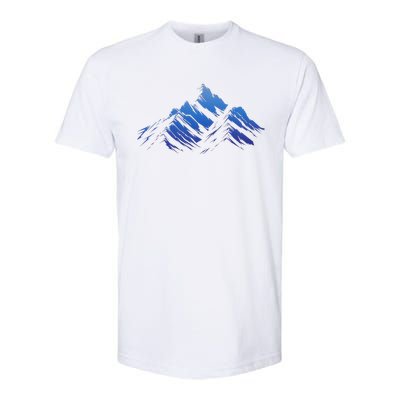 Blue Gradient Cool Softstyle CVC T-Shirt