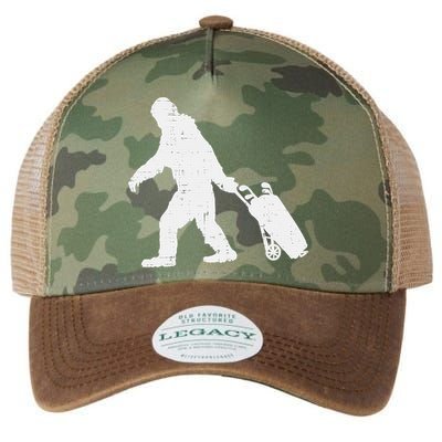Bigfoot Golf Club And Ball Sports Funny Sasquatch Legacy Tie Dye Trucker Hat