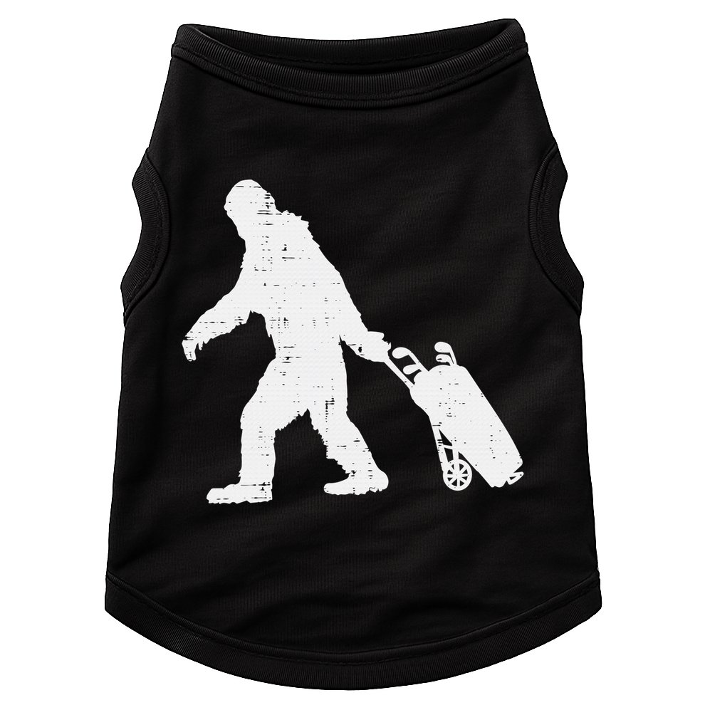 Bigfoot Golf Club And Ball Sports Funny Sasquatch Doggie Tank