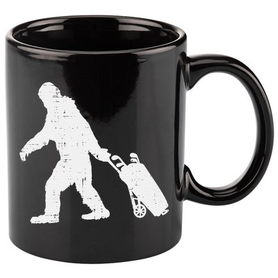 Bigfoot Golf Club And Ball Sports Funny Sasquatch 11oz C Handle Ceramic Mug