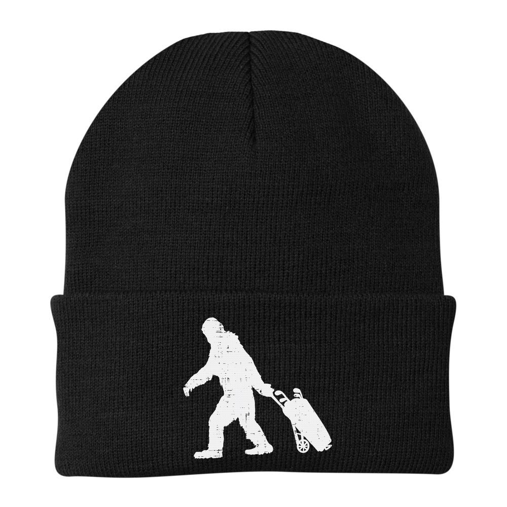 Bigfoot Golf Club And Ball Sports Funny Sasquatch Beanie