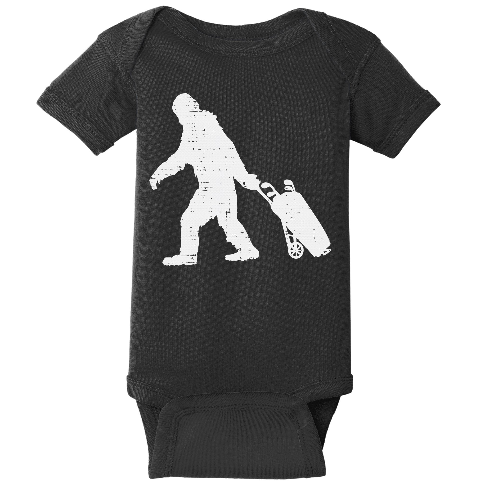 Bigfoot Golf Club And Ball Sports Funny Sasquatch Baby Bodysuit