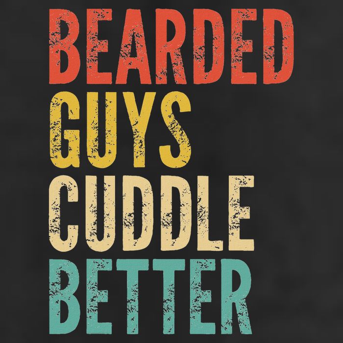 Bearded Guys Cuddle Better Funny Saying Sarcastic Novelty Golf Towel