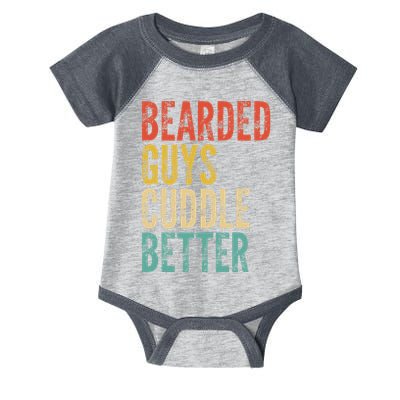 Bearded Guys Cuddle Better Funny Saying Sarcastic Novelty Infant Baby Jersey Bodysuit