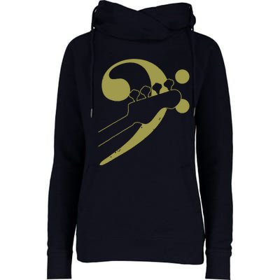 Bass Guitar Clef Bassist Musician Music Bass Player Gift Womens Funnel Neck Pullover Hood