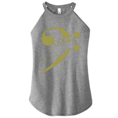 Bass Guitar Clef Bassist Musician Music Bass Player Gift Women’s Perfect Tri Rocker Tank