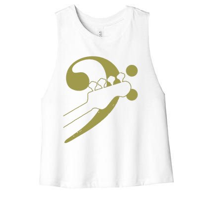 Bass Guitar Clef Bassist Musician Music Bass Player Gift Women's Racerback Cropped Tank