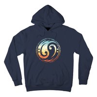 Bass Guitar Clef Yin Yang Vintage For Bassist Bass Player Hoodie