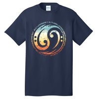 Bass Guitar Clef Yin Yang Vintage For Bassist Bass Player Tall T-Shirt