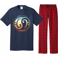 Bass Guitar Clef Yin Yang Vintage For Bassist Bass Player Pajama Set