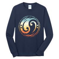 Bass Guitar Clef Yin Yang Vintage For Bassist Bass Player Tall Long Sleeve T-Shirt