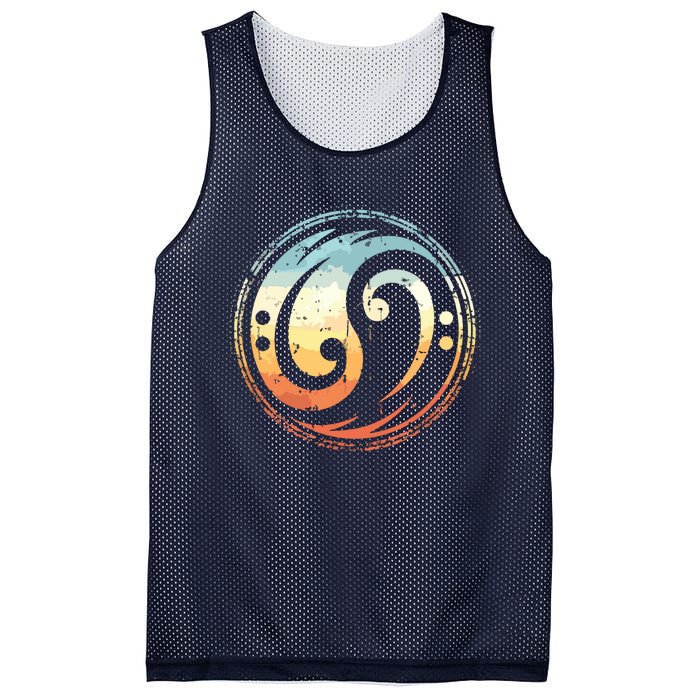 Bass Guitar Clef Yin Yang Vintage For Bassist Bass Player Mesh Reversible Basketball Jersey Tank