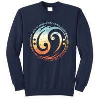 Bass Guitar Clef Yin Yang Vintage For Bassist Bass Player Tall Sweatshirt