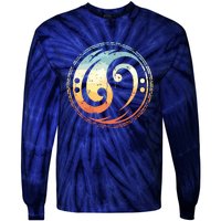 Bass Guitar Clef Yin Yang Vintage For Bassist Bass Player Tie-Dye Long Sleeve Shirt