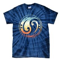 Bass Guitar Clef Yin Yang Vintage For Bassist Bass Player Tie-Dye T-Shirt