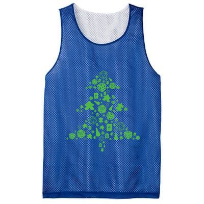 Board Gamer Christmas Tree Meeple And Dice Tabletop Gift Mesh Reversible Basketball Jersey Tank
