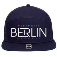 Berlin Germany Cool City 7 Panel Mesh Trucker Snapback Hat