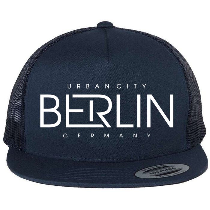 Berlin Germany Cool City Flat Bill Trucker Hat