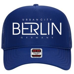 Berlin Germany Cool City High Crown Mesh Back Trucker Hat