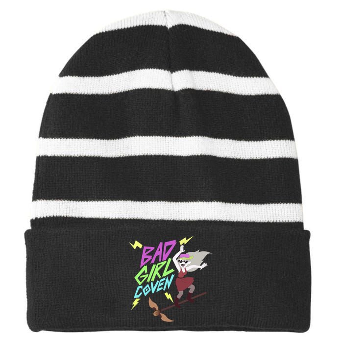 Bad Girl Coven Striped Beanie with Solid Band