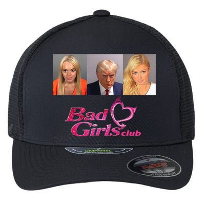 Bad Girls Club Donald Trump Mug Shot Flexfit Unipanel Trucker Cap