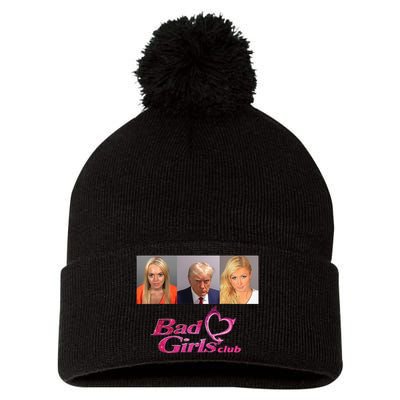 Bad Girls Club Donald Trump Mug Shot Pom Pom 12in Knit Beanie