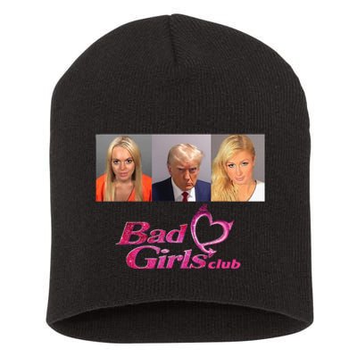 Bad Girls Club Donald Trump Mug Shot Short Acrylic Beanie