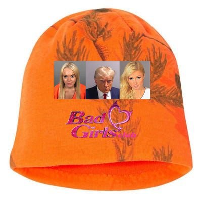 Bad Girls Club Donald Trump Mug Shot Kati - Camo Knit Beanie