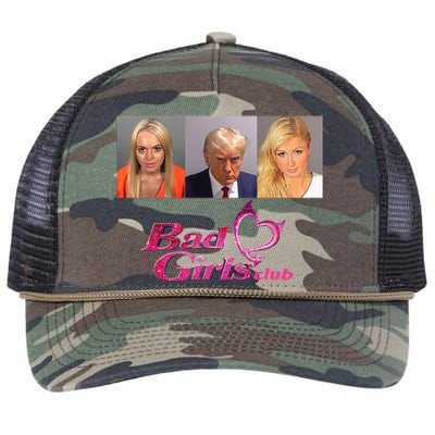 Bad Girls Club Donald Trump Mug Shot Retro Rope Trucker Hat Cap