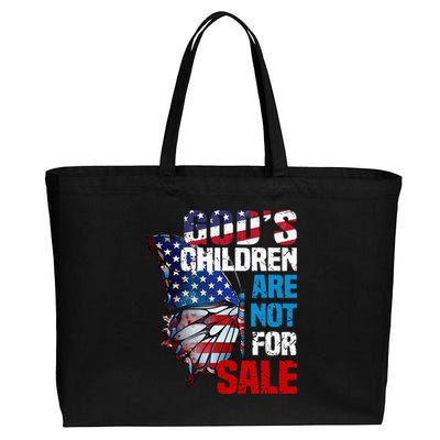 Butterfly Gods Children Are Not For Sale For Student Parent Cotton Canvas Jumbo Tote