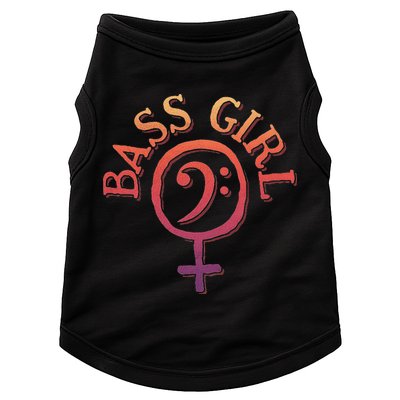 Bass Guitar Clef Bass Girl For Female Bassist & Bass Player Doggie Tank