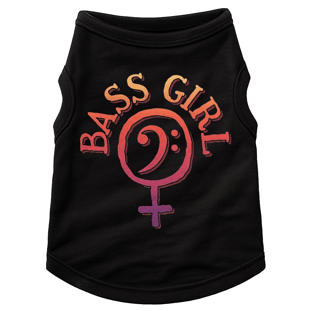 Bass Guitar Clef Bass Girl For Female Bassist & Bass Player Doggie Tank