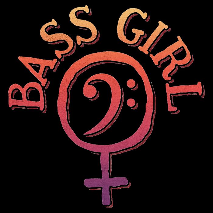 Bass Guitar Clef Bass Girl For Female Bassist & Bass Player Doggie Tank