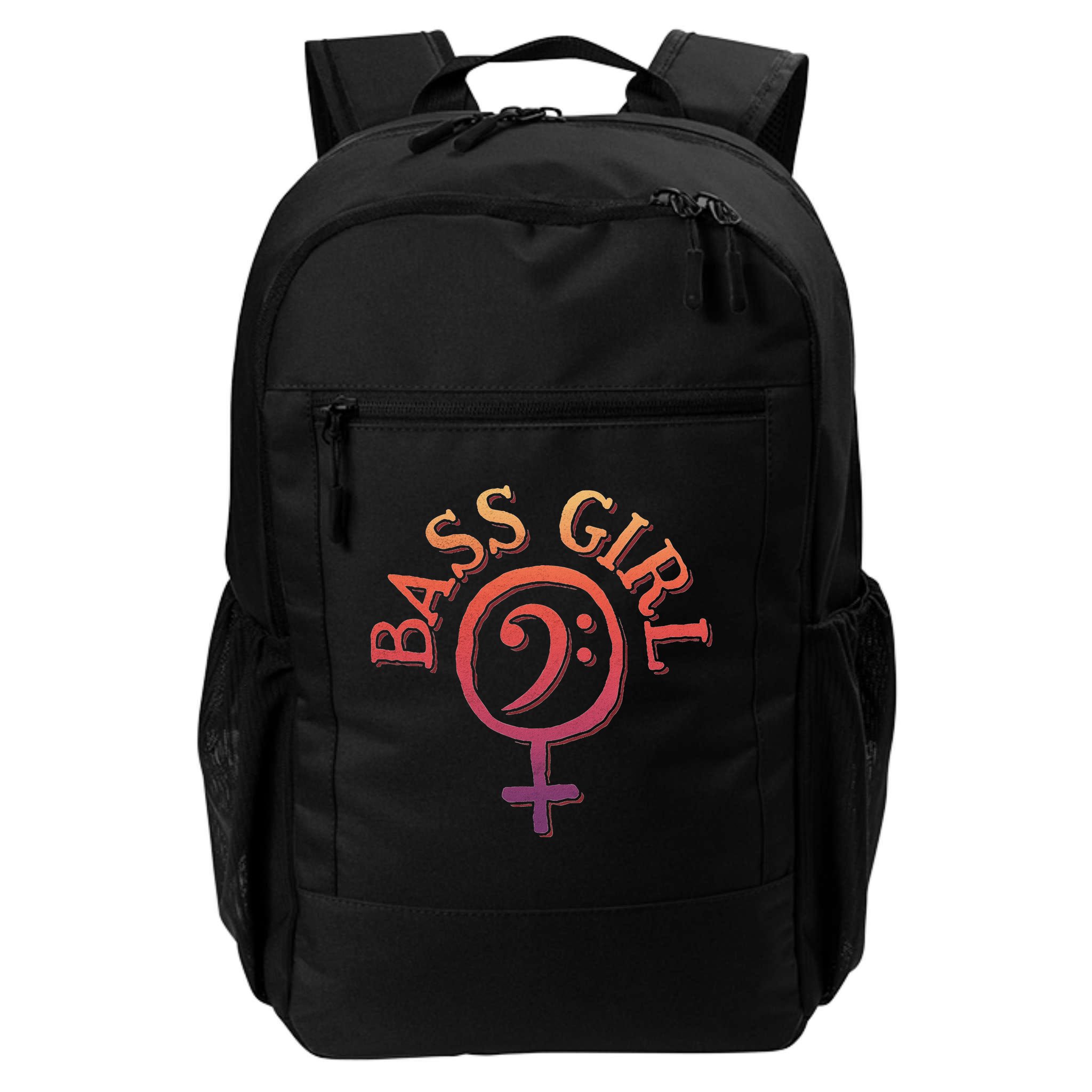 Bass Guitar Clef Bass Girl For Female Bassist & Bass Player Backpack