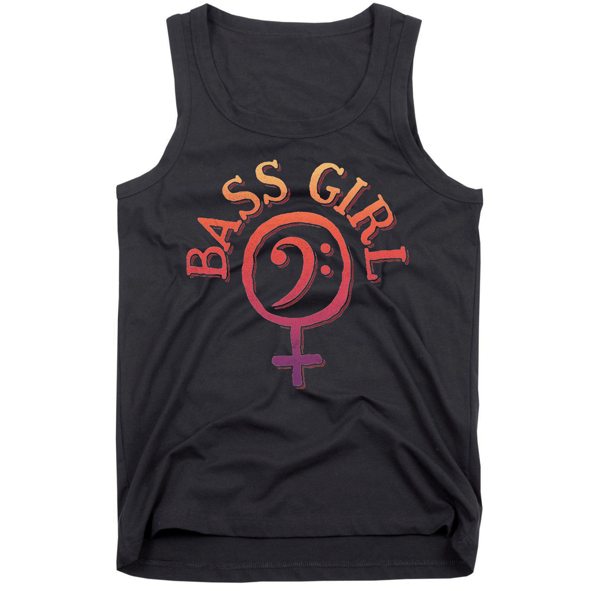 Bass Guitar Clef Bass Girl For Female Bassist & Bass Player Tank Top