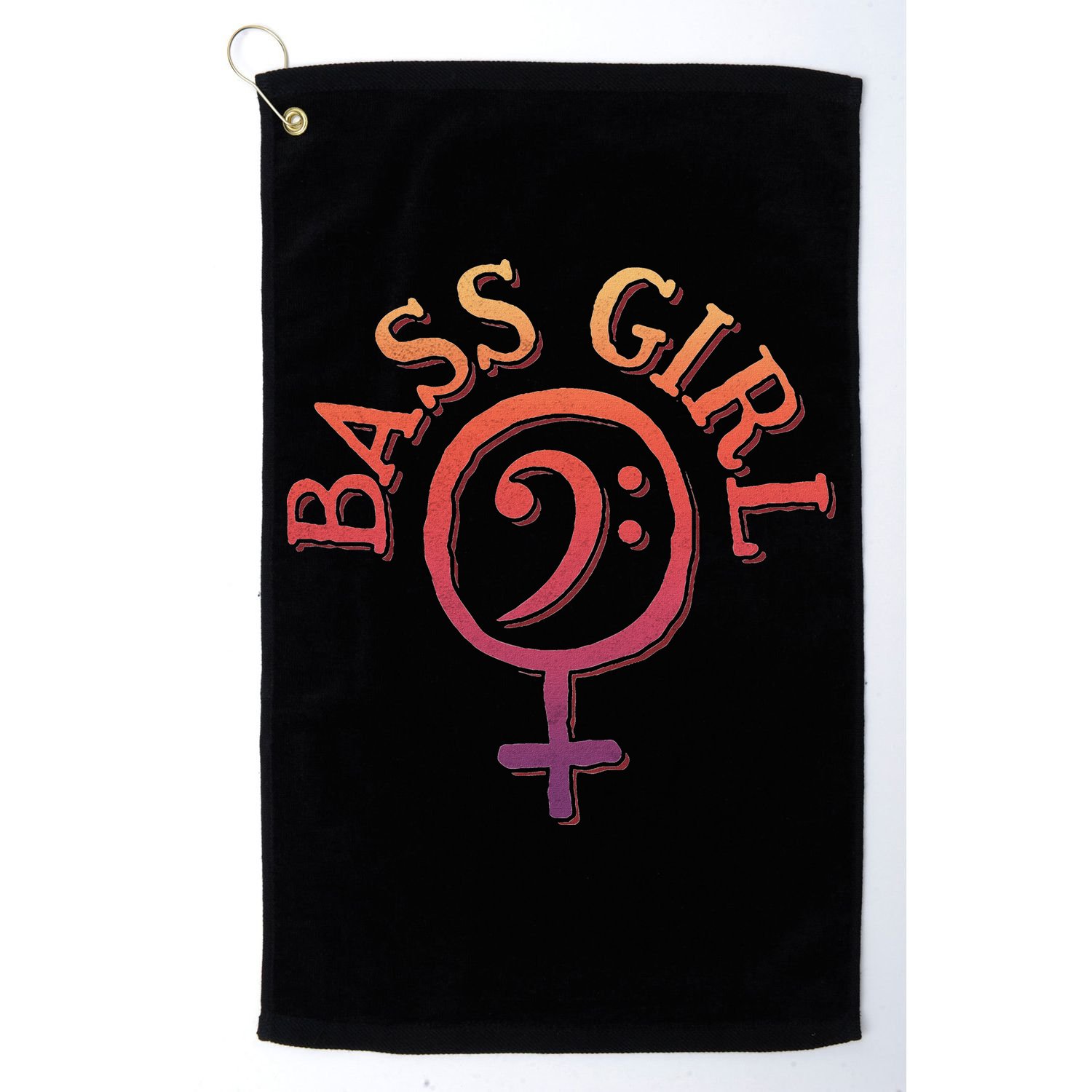 Bass Guitar Clef Bass Girl For Female Bassist & Bass Player Golf Towel